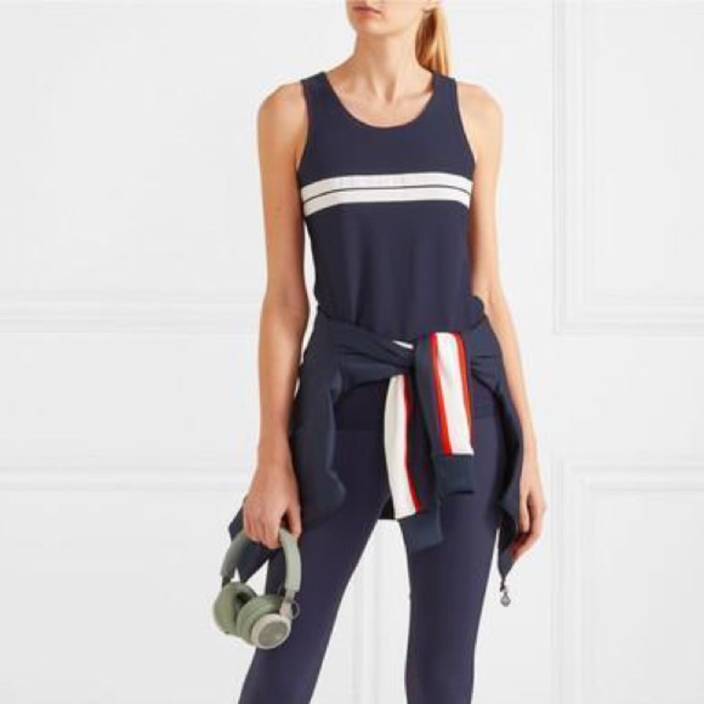 TORY SPORT REFLECTIVE-STRIPE MESH TANK